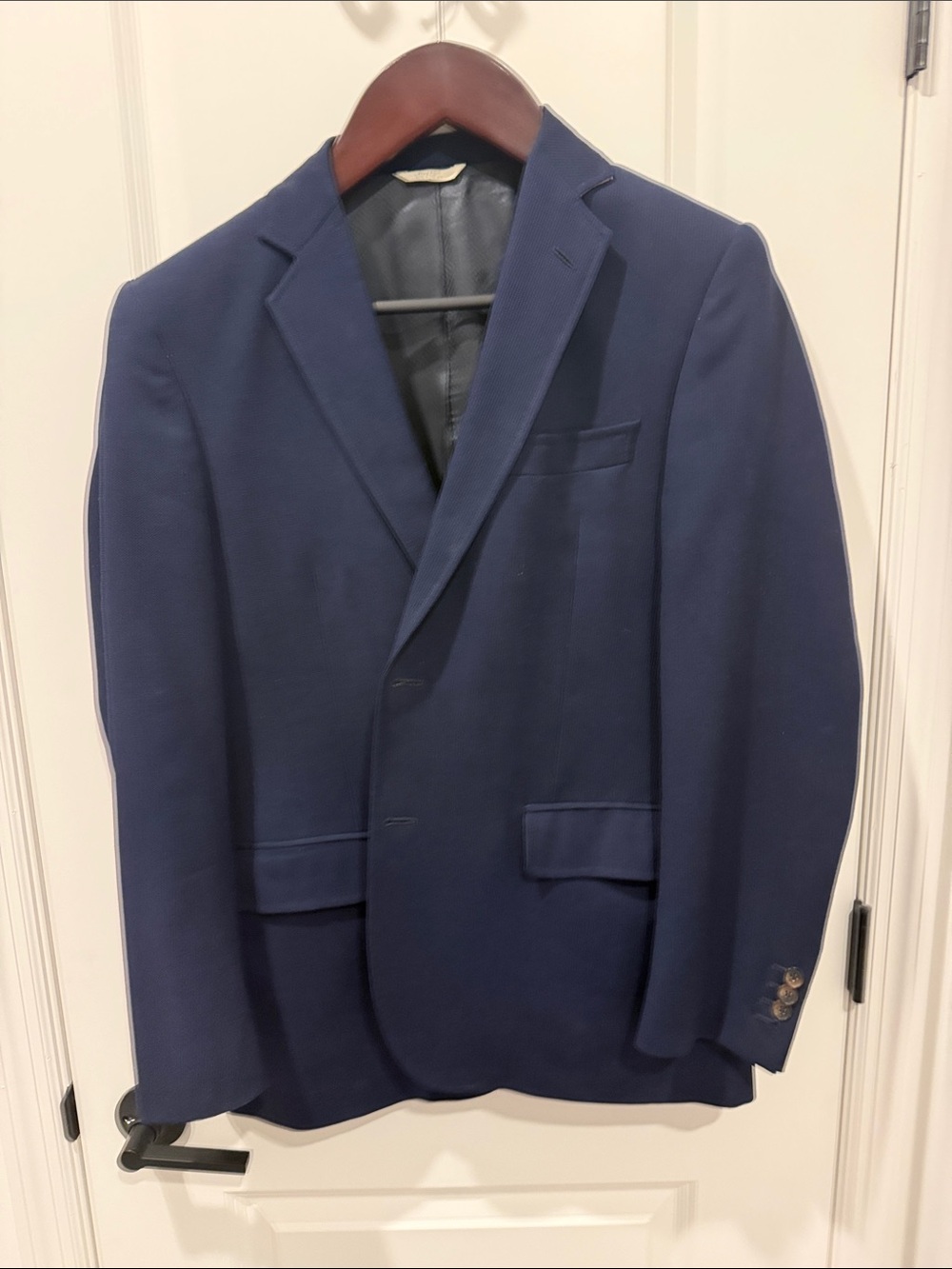 Gently used Billy Reid Navy Two-Button Sport Waffle Coat